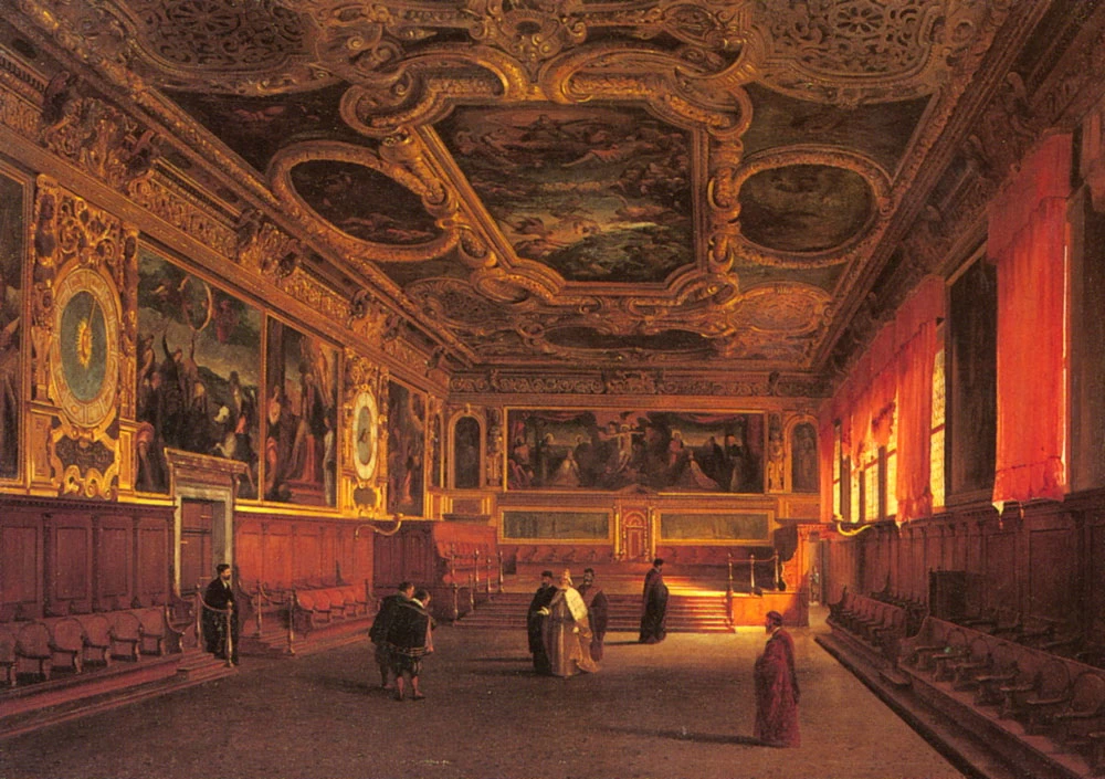 La sala delle udienza a Venezia